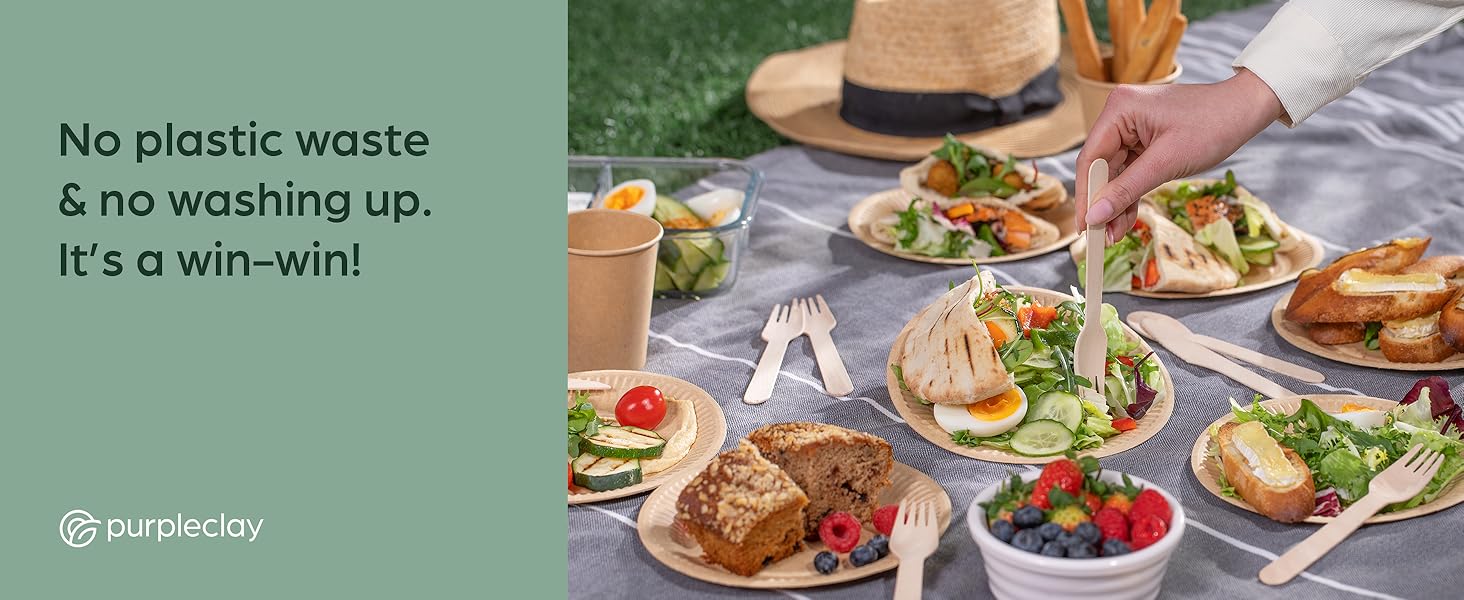  Sturdy Wood Disposable Cutlery -  Utensils for Party