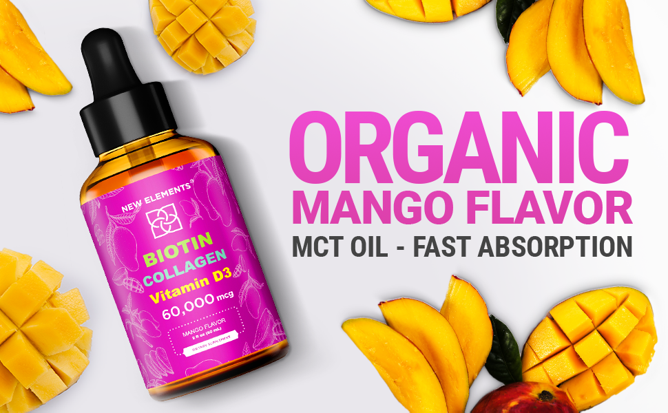 Liquid Biotin Collagen Peptides & Vitamin D3 for Hair