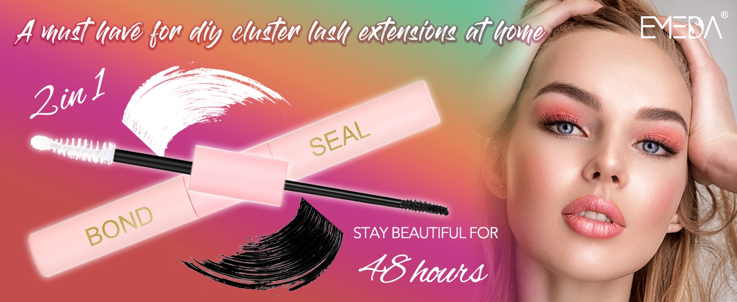 EMEDA Lash Bond and Seal Eyelash Glue Super Strong Hold Cluster Lash Glue 5ml for Lash Clusters EMEDA Lash Bond and Seal Eyelash Glue Super Strong Hold Cluster Lash Glue 5ml for Lash Clusters