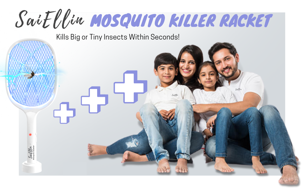 SaiEllin Mosquito Racket & Mosquito Bat Rechargeable with UV Light