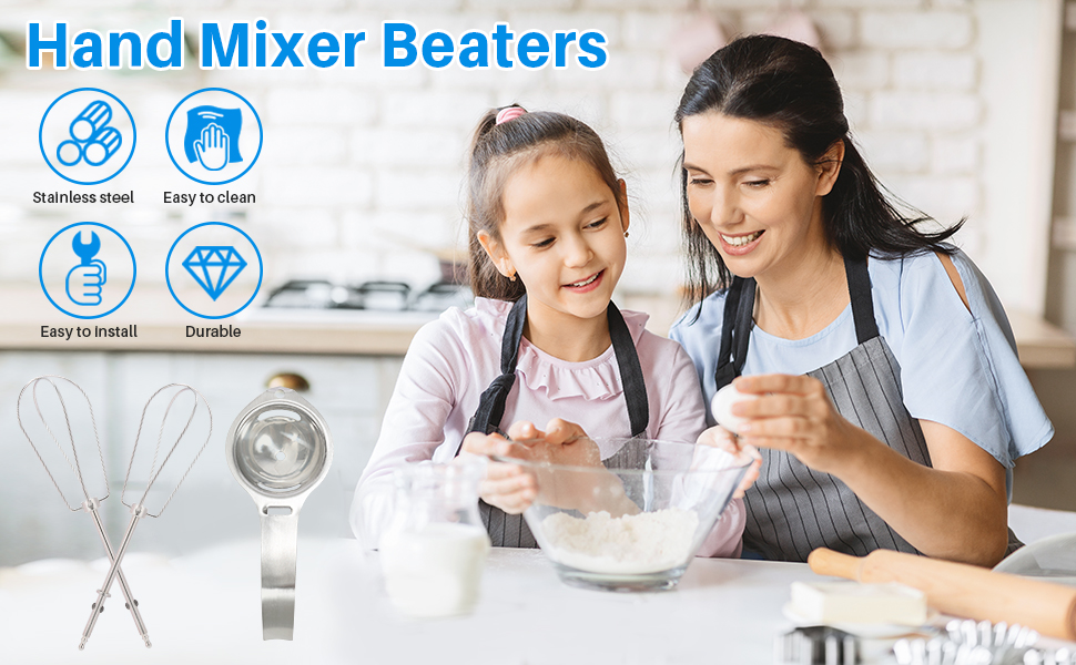 Hand Mixer Beaters Replacement and Egg Separator, Hand