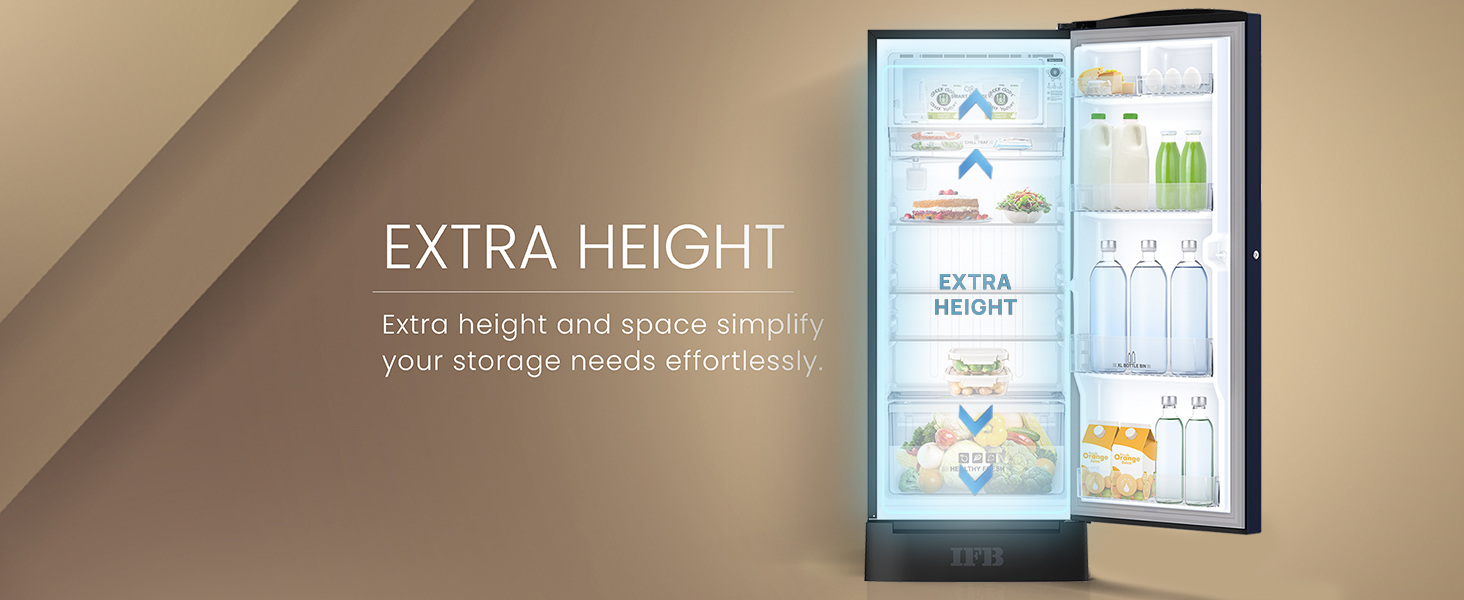 ifb, floral refrigerator, fridge, refrigerator, drawer, single door, extra space, single door