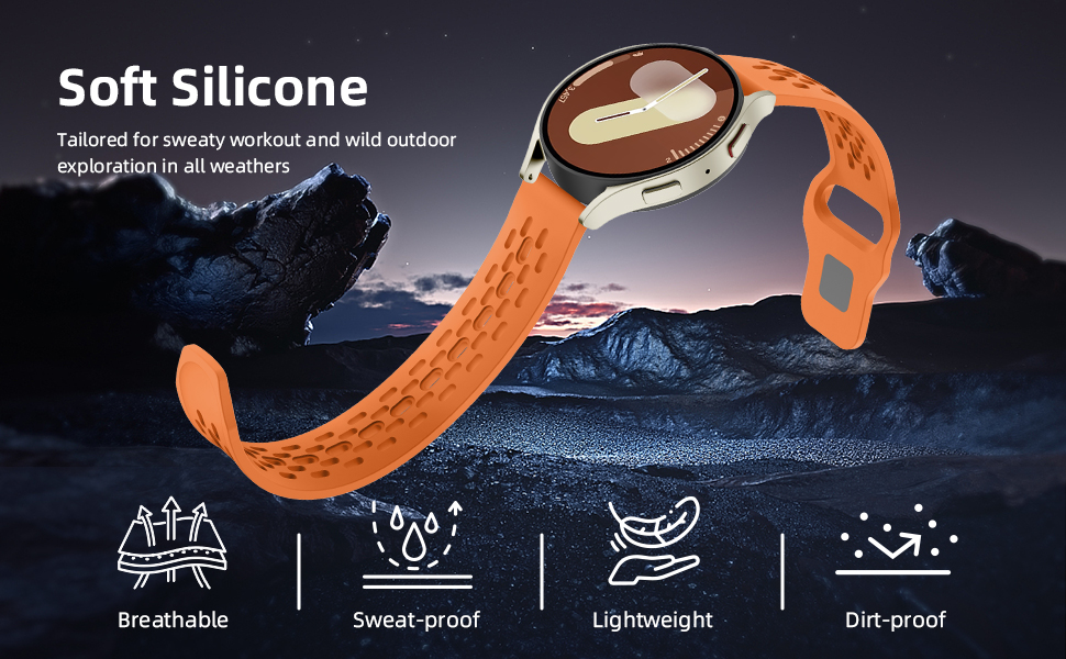 Breathable Bands Compatible with Samsung Galaxy Watch 7/6/5/4 Band 40mm 44mm
