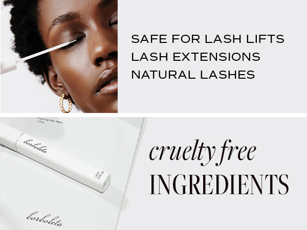 Safe for lash lifts, natural lashes, lash extensions