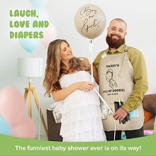 daddy to be using the apron