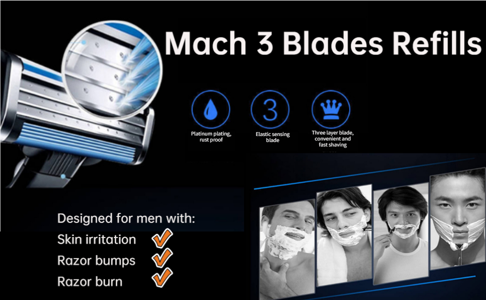 Mach 3 Razor Blades Refills for Gillette