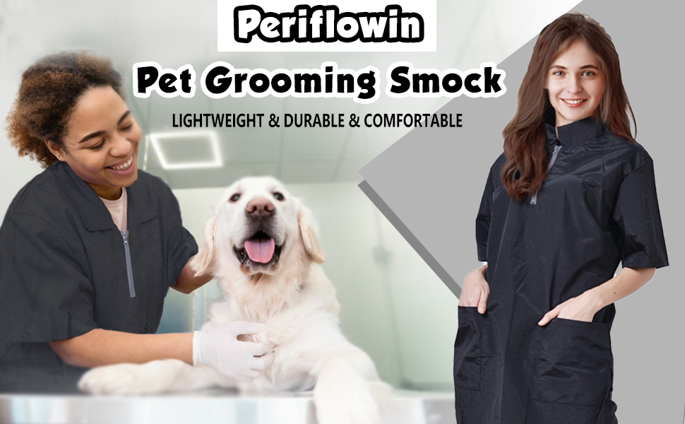 Pet Grooming Smock,Pet Grooming Workwear,Waterproof Anti