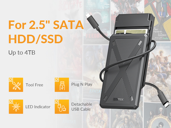 Amazon.com: iDsonix 2.5 inch Hard Drive Enclosure, 6Gbps USB