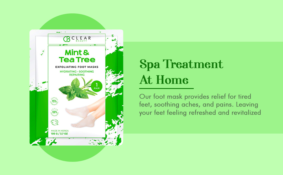 Clear Beauty Mint and Tea Tree Foot Mask