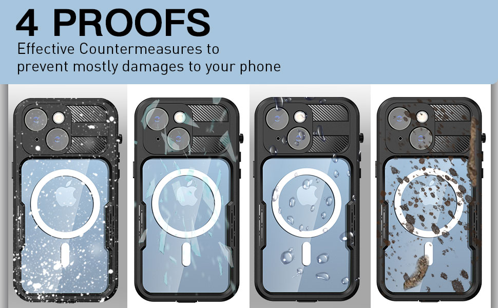 AICase Waterproof Case for iPhone 14 Pro Max(6.7") with MagSafe Snowproof,Dustproof