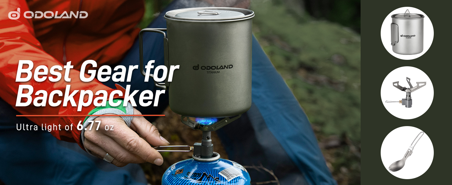Titanium Pot with Camping Stove