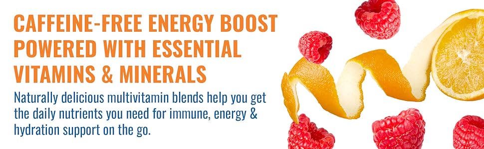 caffeine free energy drink mix packets multivitamin powder natural energy hydration drinks 
