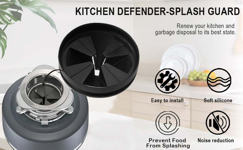 Garbage Disposal Splash Guard, 1Pack Upgraded for InSinkErator