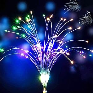 colorful solar firework light