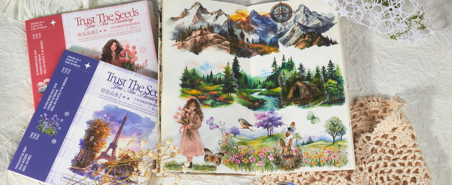 Dwpetzo People Stickers for Junk Journal Supplies, 50