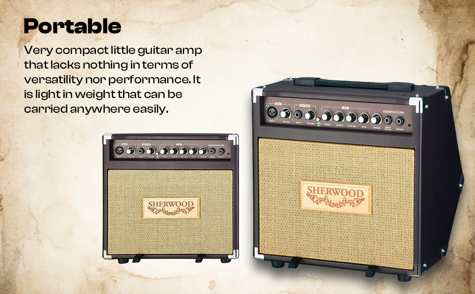 Carlsbro Sherwood 20R Acoustic Guitar Amplifier 3 SPN-NVU