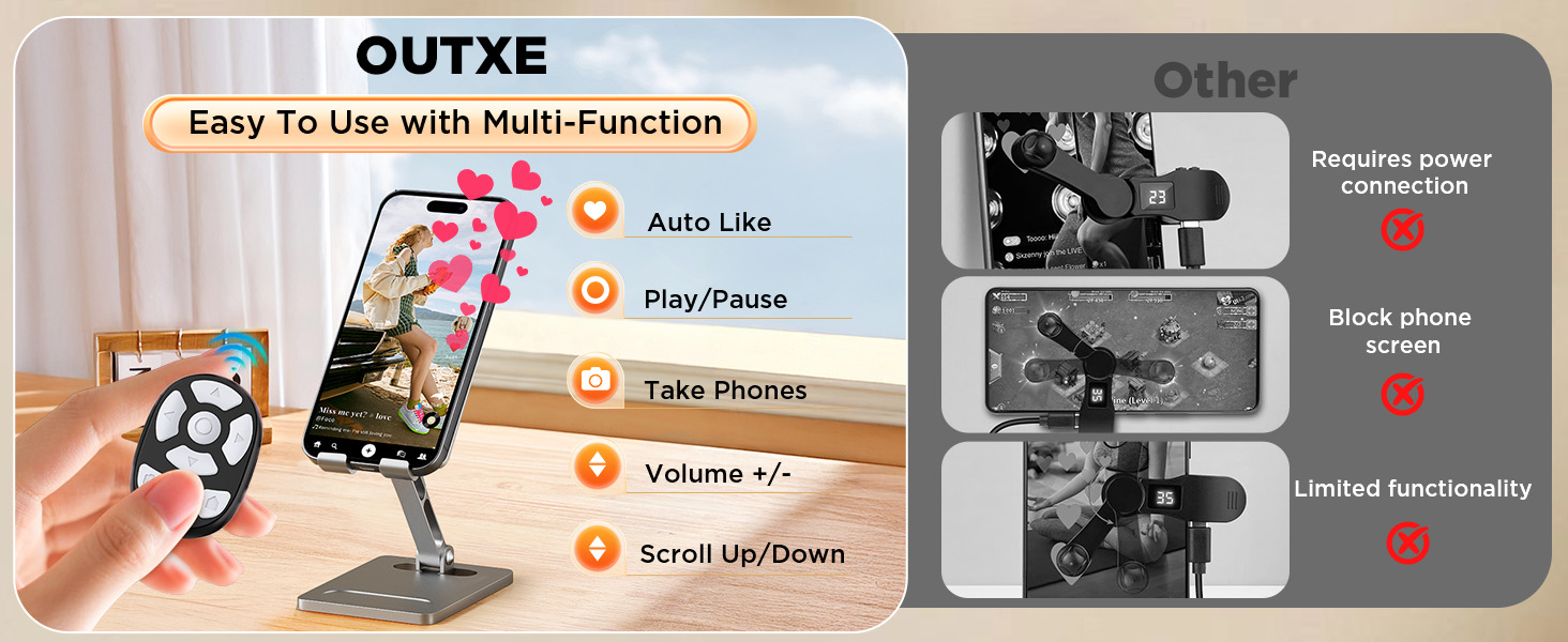 OUTXE Auto Clicker Scrolling Ring