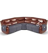 Ruaozz Oversized Sectional Recliner Sofa Covers 100% Waterproof 5-Pieces Couch Covers for Reclini...