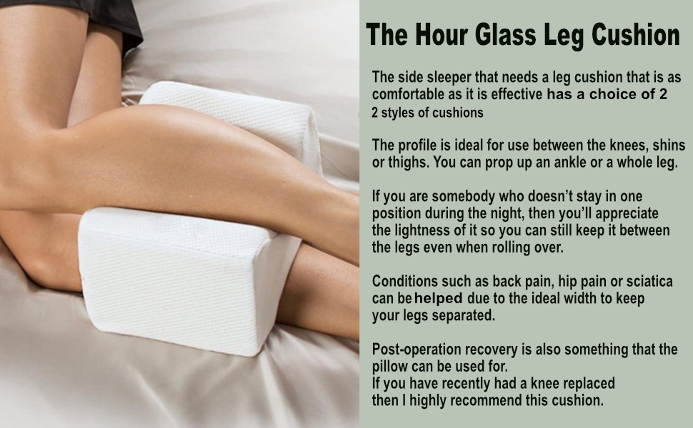 Home Flair Knee Pillow For Sleeping On Side, Memory Foam Leg Pillow