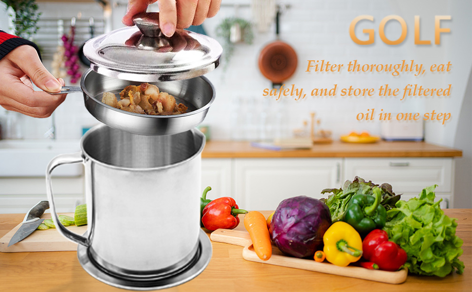 Recipiente de graxa de bacon