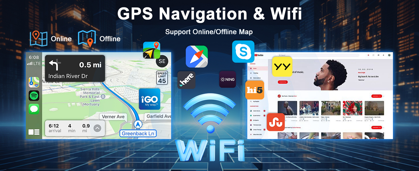 GPS Navigation & Wifi