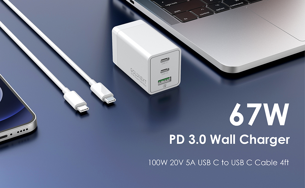 67w usb-c charger 65w 65 watt usb c charger gan charger 67w usb-c power adapter macbook air charger