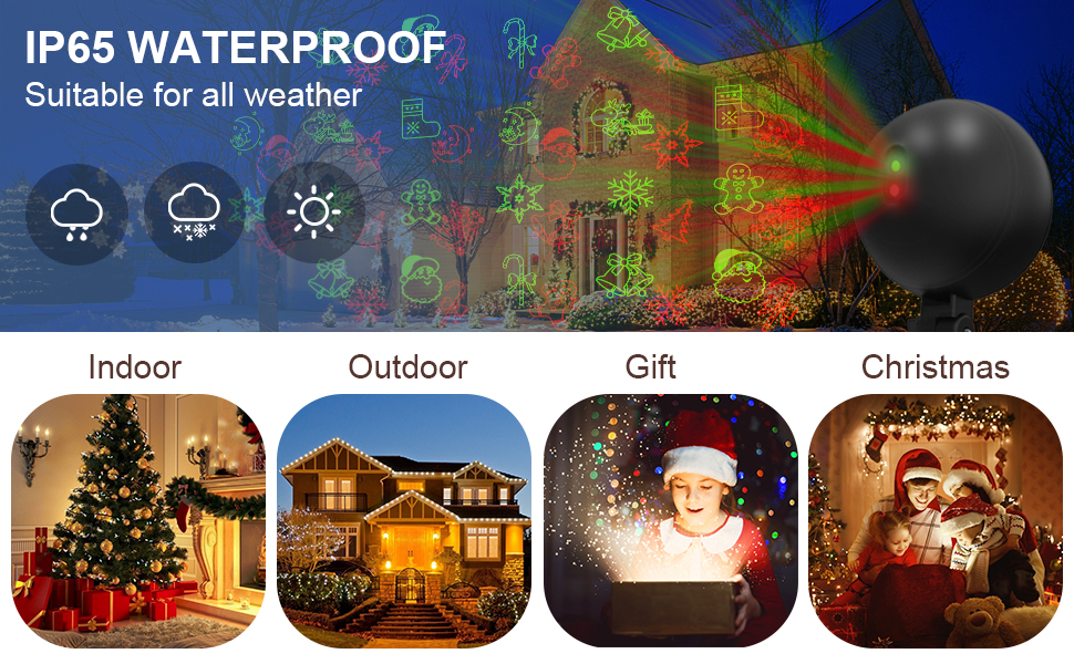 Christmas Lights Projector Laser Light Xmas Spotlight
