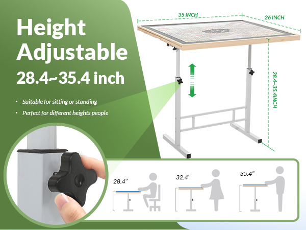 Adjustable Puzzle Table