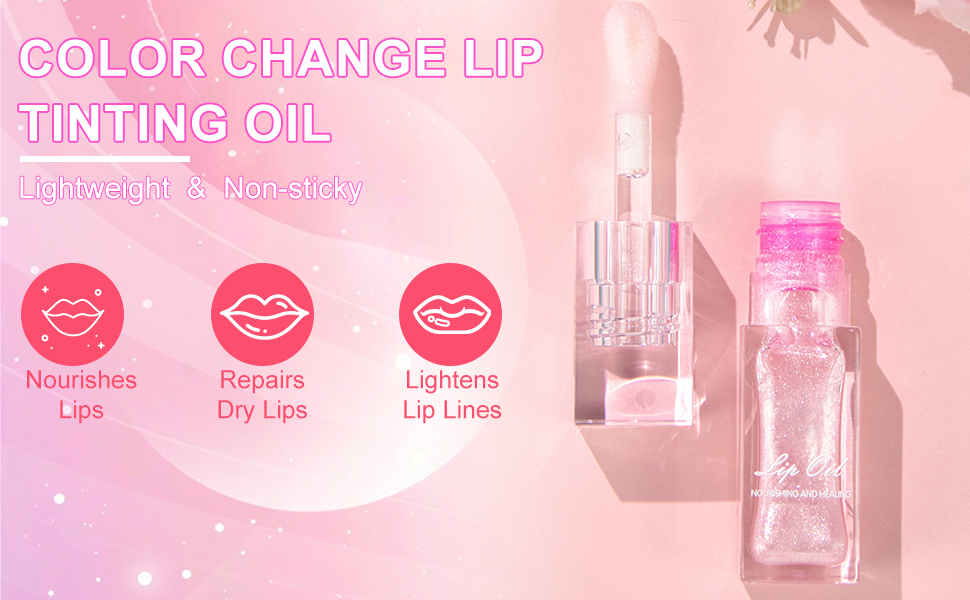 hydrating lip oil, color changing moisturizing lip oil