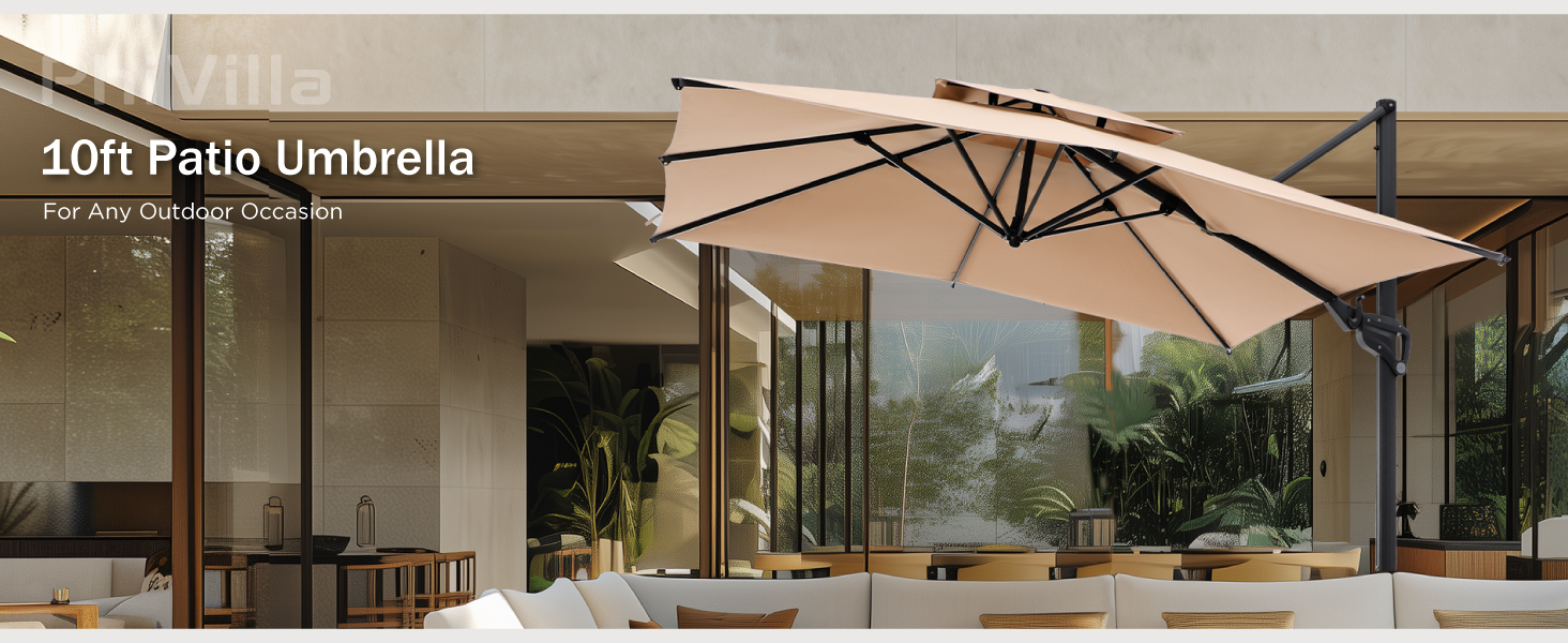 10ft cantilever umbrella with base