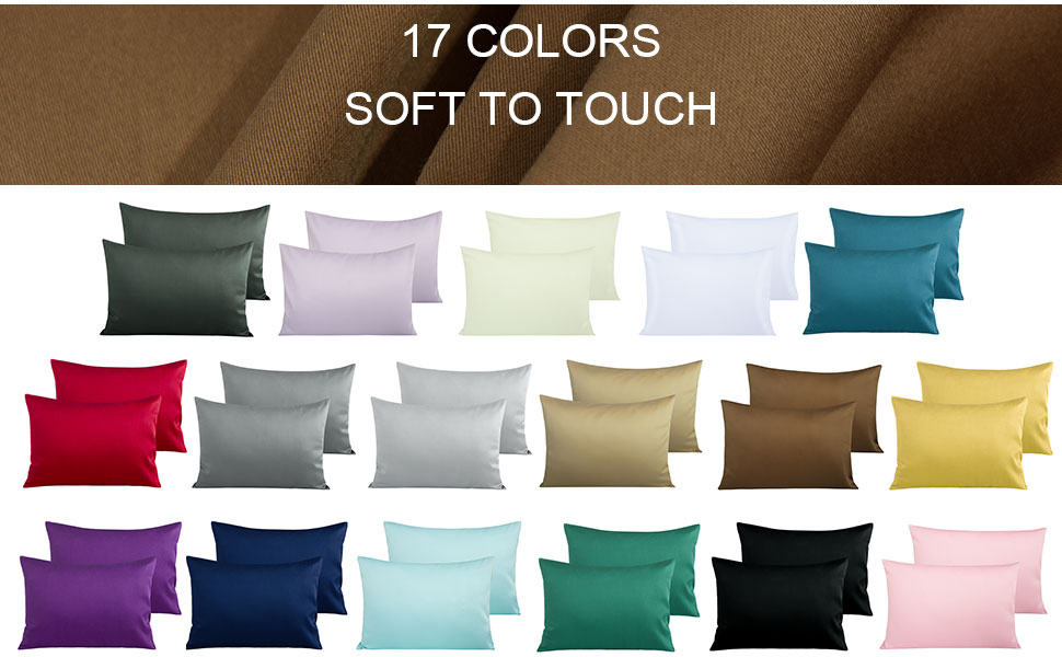 NTBAY 500 Thread Count Cotton Toddler Pillowcases, 2 Pack