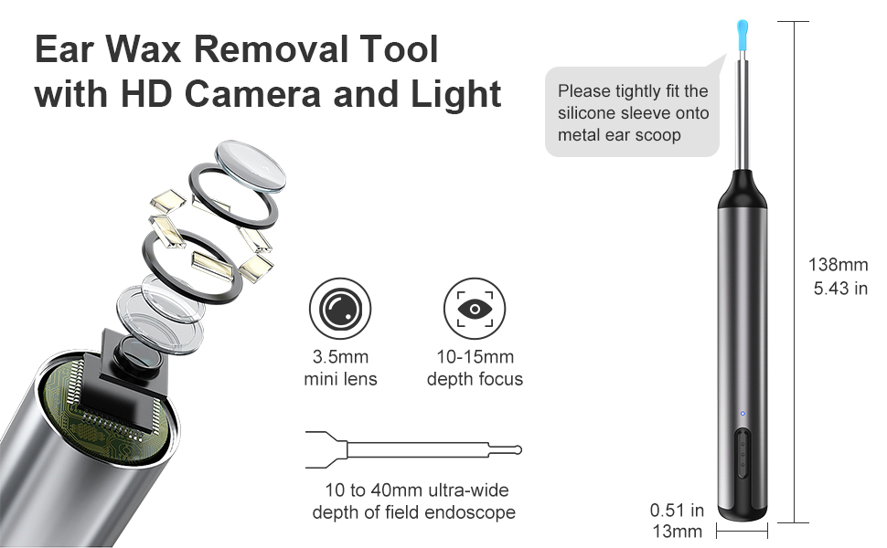 ear cleaner with camera and light