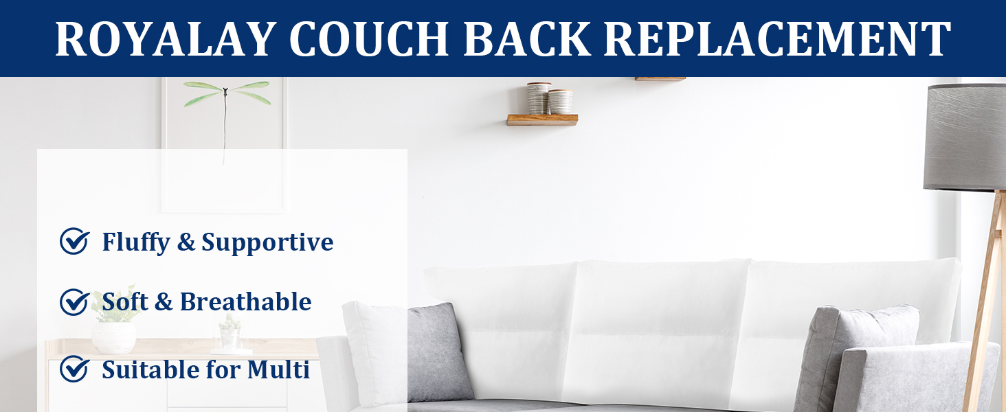 Shredded Foam Couch Back Cushions Replacement Back Pillow