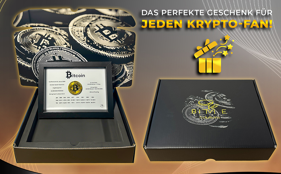 Bitcoin Bilderrahmen Geschenk