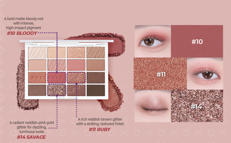 WAKEMAKE X NETFLIX SQUID GAME Edition Soft Blurring Eye Palette 24 Bloody Game Blurring