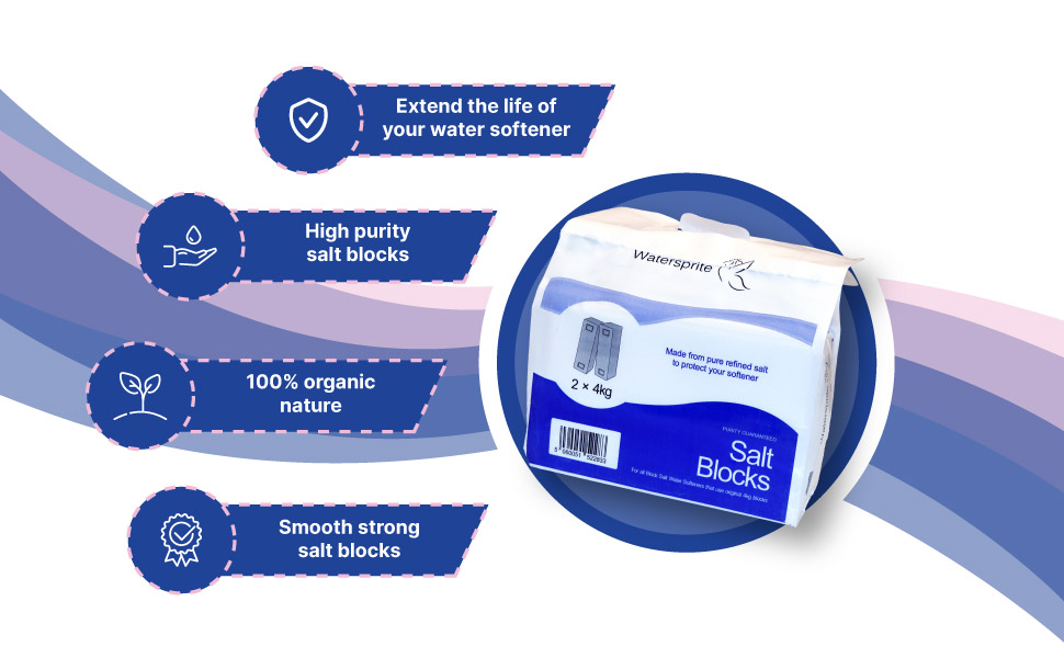 6 Bags of Watersprite Water Softener Block Salt for Harvey,