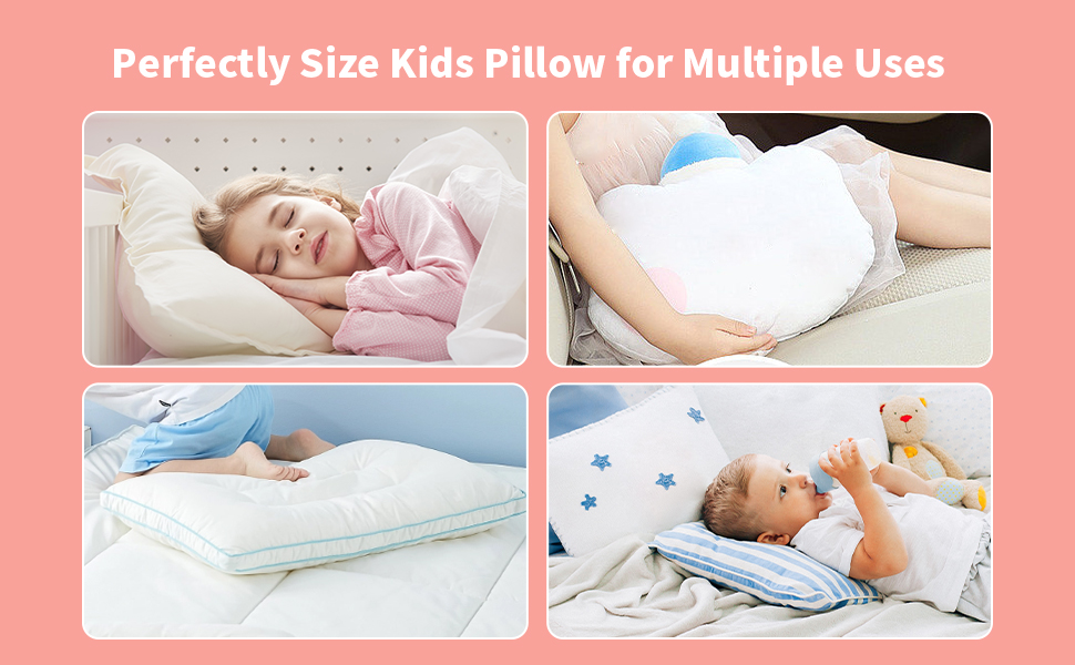 HOMBYS Memory Foam Toddler Pillow with Pillowcase for