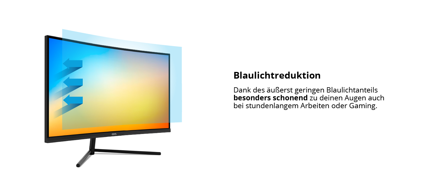 ODYS Q27 69cm WQHD Curved Office & Gaming Monitor Amazon.de Computer