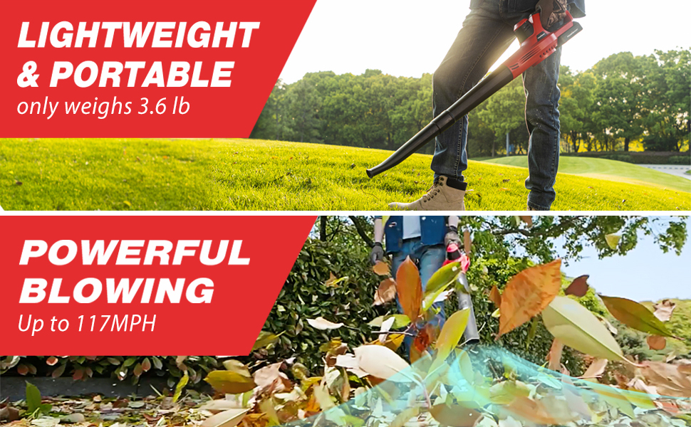 PowerSmart 20V Cordless Leaf Blower with 2.0Ah Battery and