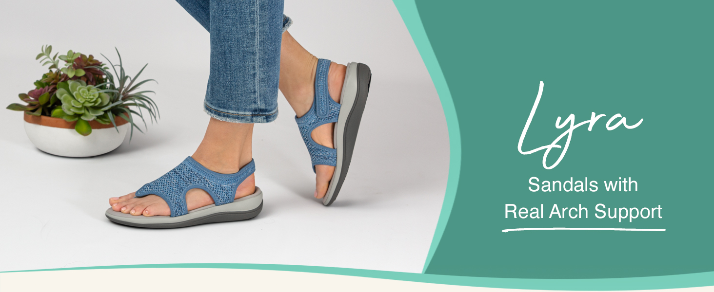 Orthofeet Women's Orthopedic Knit Lyra Sandals Health