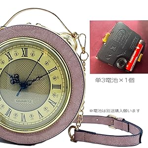 アンティーク時計型ショルダーバッグ 黒　おしゃれ　ユニーク　個性的 アンティーク時計型ショルダーバッグ 黒 おしゃれ ユニーク 個性