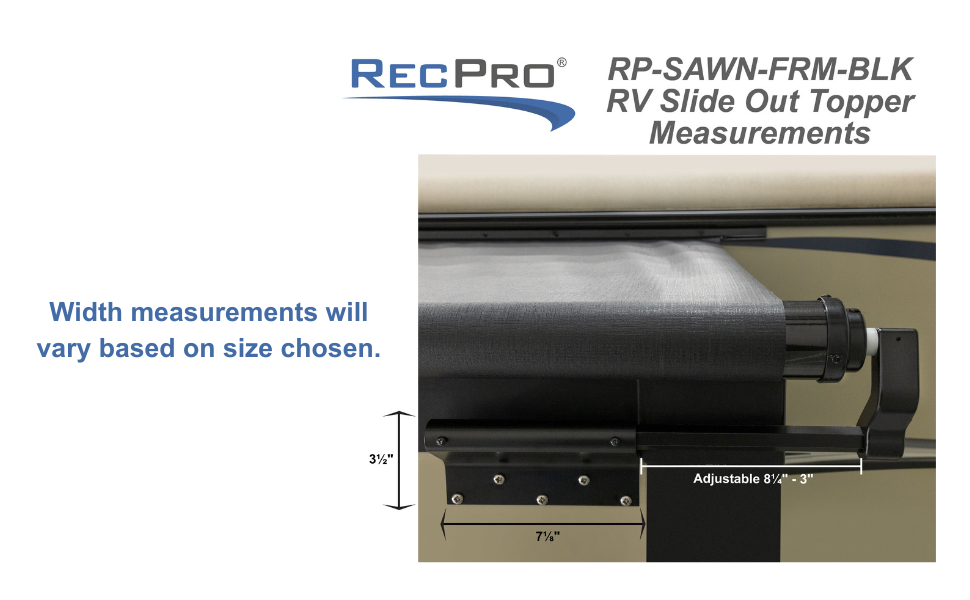 RecPro RV Slide Out Awning Kit RV Slide Topper Frame