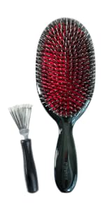 large hairbrush with brush cleaner