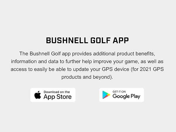 The Bushnell Golf app provides additional benefits, information and data to help improve your game