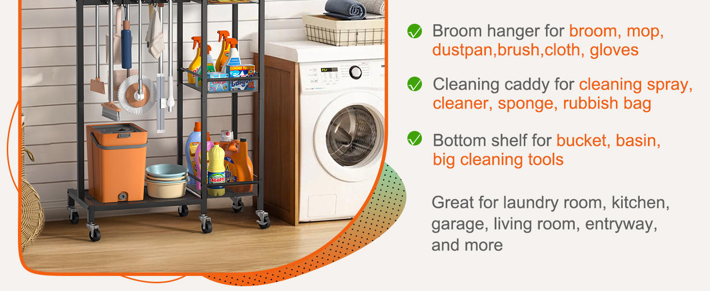 cleaning supplies organizer