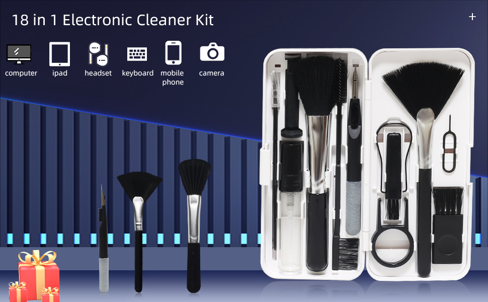 18 in 1 Electronic Cleaner Kit,Laptop Screen Keyboard Cleaning Kit with 3 in 1