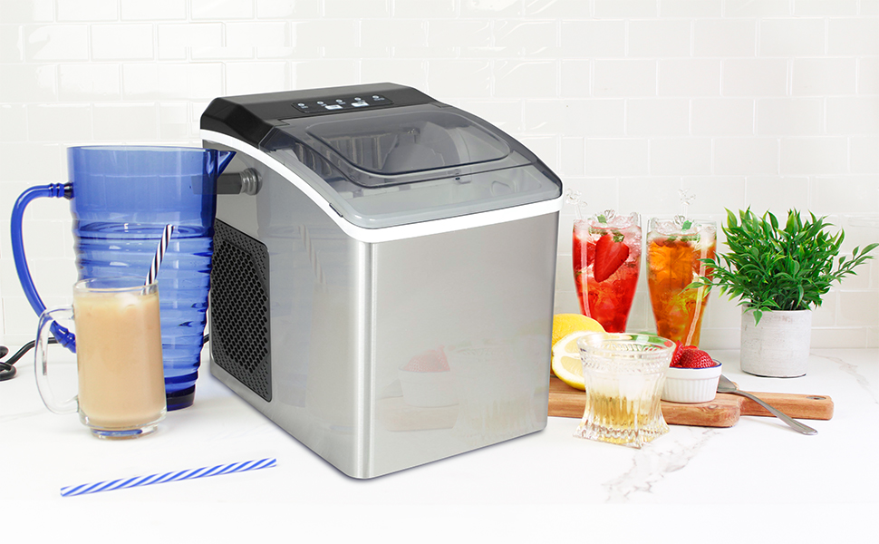 Koolatron Ice Maker Machine Countertop Ice Machine, SelfCleaning Ice