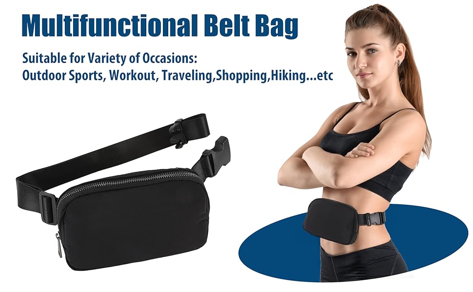 Belt Bag for Women and Men Fanny Pack Waist Bags with