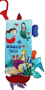 little mermaid baby book soft cloth book6 fish sea animal girls toys baby girl gift touch feel 0-6