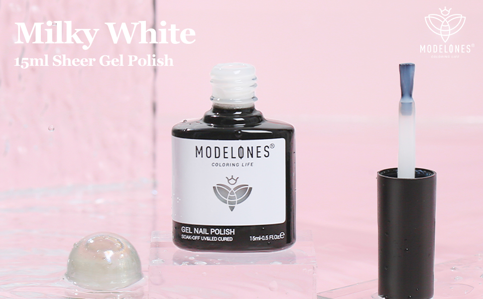 milky white gel nail polish